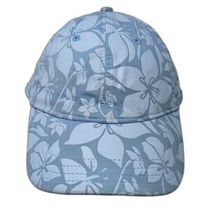 Tropical Trends Strapback Baseball Cap Blue One Size Adjustable Floral 6 Panel